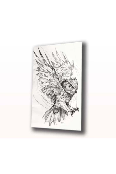 AlpiLeo Göğe Açılan Kanatlar Alp Özel Cam Tablo Hediyelik Büyük Tablo Ev Ofis Dekoru - Resim 4