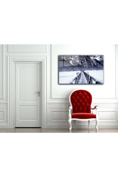 AlpiLeo Doğa Manzara Alp Özel Cam Tablo 4mm Dayanıklı Temperli Cam - Resim 2