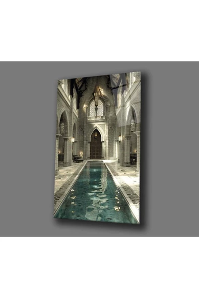 AlpiLeo Sükunetin Yansıması Alp Özel Cam Tablo Hediyelik Büyük Tablo Ev Ofis Dekoru - Resim 2