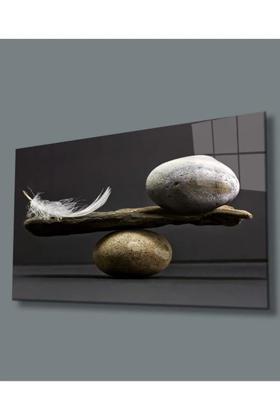 AlpiLeo Denge Tüy Ve Taş Alp Özel Cam Tablo, Uv Baskılı Ve Temperli, Hediyelik ürün görseli 1