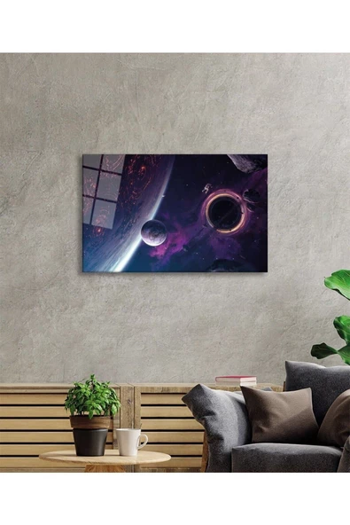 AlpiLeo Uzay Evren Alp Özel Cam Tablo, Ev Ve Ofis Duvar Dekoru - Resim 2