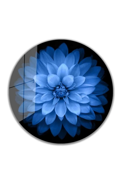 AlpiLeo Çiçek Yuvarlak Alp Özel Cam Tablo 4mm Dayanıklı Temperli Cam ürün görseli 1