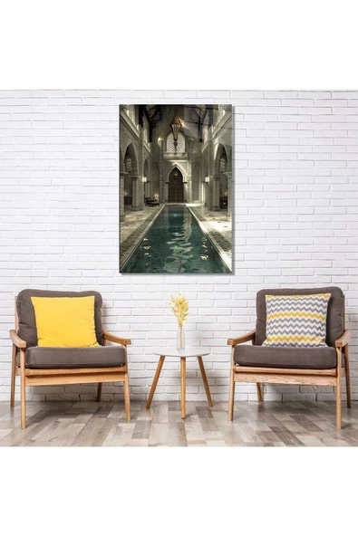 AlpiLeo Sükunetin Yansıması Alp Özel Cam Tablo Hediyelik Büyük Tablo Ev Ofis Dekoru - Resim 4