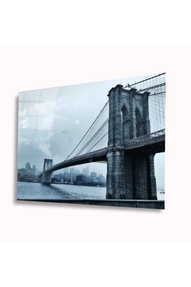 AlpiLeo Köprü Manzara Alp Özel Cam Tablo 4mm Dayanıklı Temperli Cam ürün görseli 1