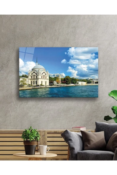 AlpiLeo Istanbul Cami Manzara 4mm Dayanıklı Alp Özel Cam Tablo Temperli Cam - Resim 2