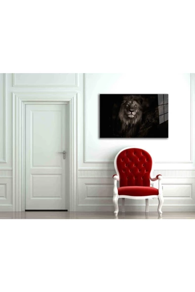 AlpiLeo Aslan 25 Hayvan Alp Özel Cam Tablo - Resim 2