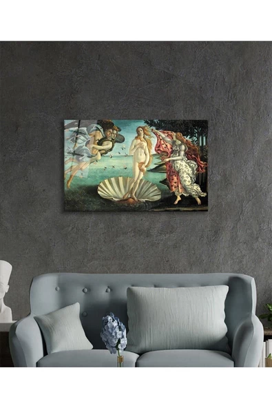 AlpiLeo Venüsün Doğuşu Sanatsal Alp Özel Cam Tablo, Ev Ve Ofis Duvar Dekoru - Resim 3