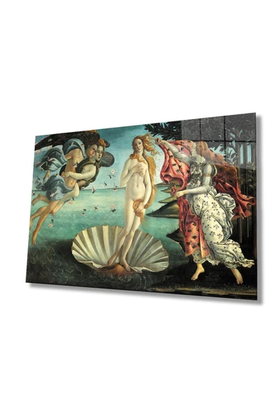 AlpiLeo Venüsün Doğuşu Sanatsal Alp Özel Cam Tablo, Ev Ve Ofis Duvar Dekoru ürün görseli 1
