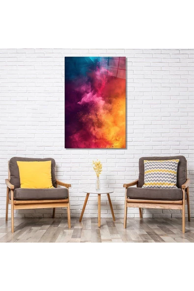 AlpiLeo Kozmik Renk Sinfonisi Alp Özel Cam Tablo Hediyelik Büyük Tablo Ev Ofis Dekoru ürün görseli 1
