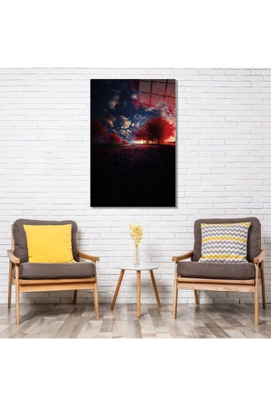 AlpiLeo Alacakaranlık Söylencesi Alp Özel Cam Tablo Hediyelik Büyük Tablo Ev Ofis Dekoru - Resim 4