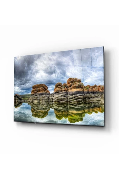 AlpiLeo Doğa Manzara Alp Özel Cam Tablo 4mm Dayanıklı Temperli Cam ürün görseli 1