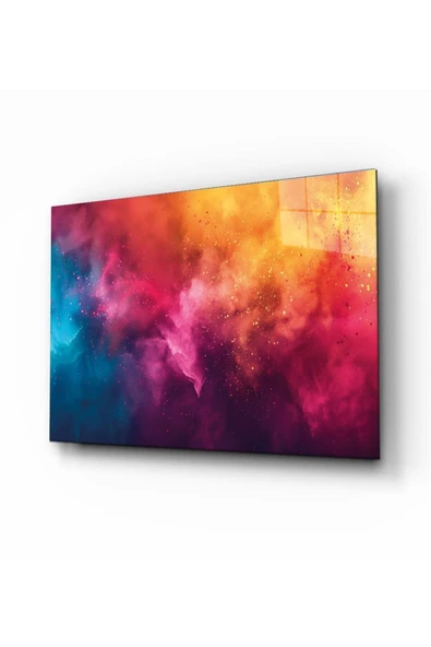 AlpiLeo Kozmik Renk Paleti Alp Özel Cam Tablo Hediyelik Büyük Tablo Ev Ofis Dekoru - Resim 3