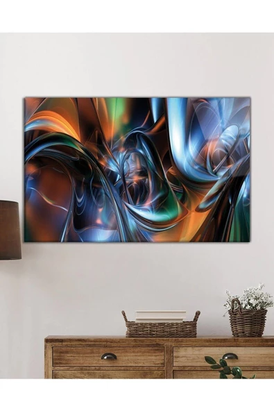 AlpiLeo Renkli Soyut Alp Özel Cam Tablo, Ev Ve Ofis Duvar Dekoru - Resim 2