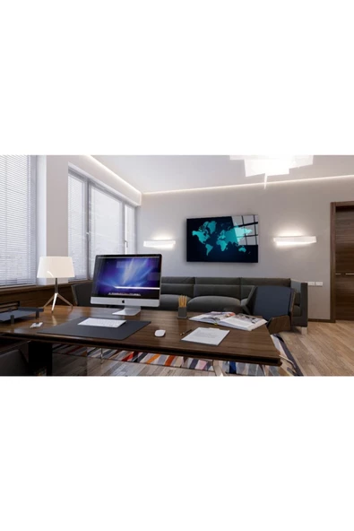 AlpiLeo Dünya Haritası 94 Alp Özel Cam Tablo - Resim 3