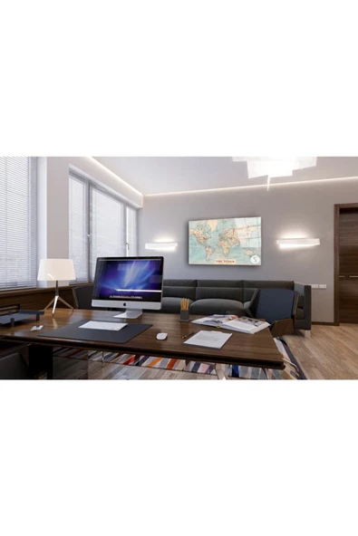 AlpiLeo Dünya Haritası 29 Alp Özel Cam Tablo - Resim 3