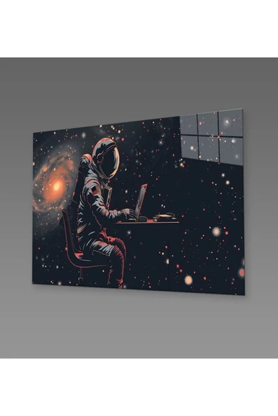 AlpiLeo Yıldızlara Dokunan Melodi Alp Özel Cam Tablo Hediyelik Büyük Tablo Ev Ofis Dekoru - Resim 4