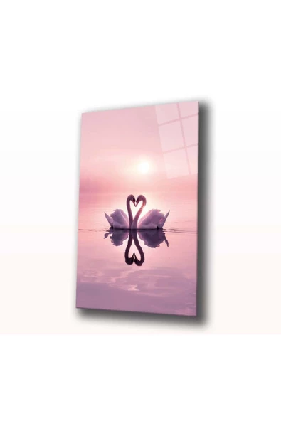 AlpiLeo Aşkın Sükuneti Alp Özel Cam Tablo Hediyelik Büyük Tablo Ev Ofis Dekoru - Resim 3