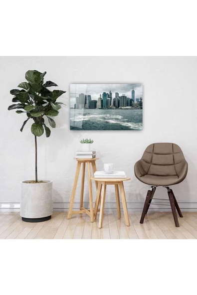 AlpiLeo Şehir Manzarası Alp Özel Cam Tablo 4mm Dayanıklı Temperli Cam - Resim 2
