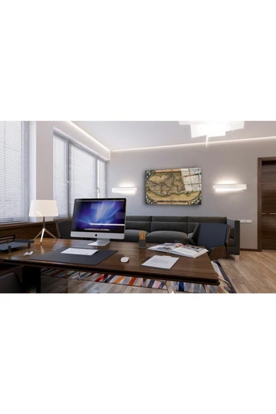 AlpiLeo Dünya Haritası 19 Alp Özel Cam Tablo - Resim 3