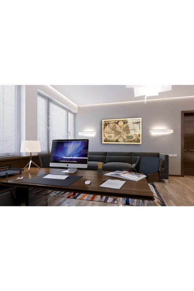 AlpiLeo Dünya Haritası 7 Alp Özel Cam Tablo - Resim 3