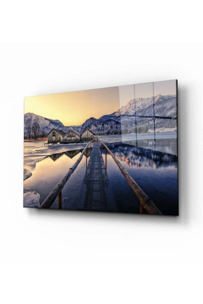 AlpiLeo Doğa Manzara Alp Özel Cam Tablo 4mm Dayanıklı Temperli Cam ürün görseli 1