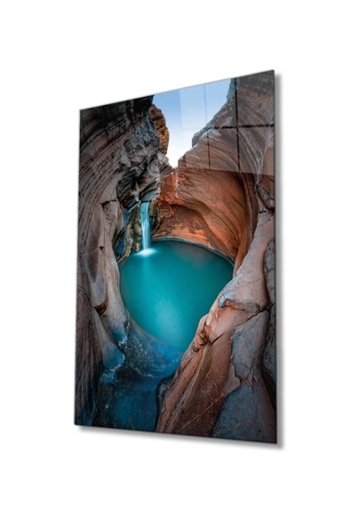 AlpiLeo Doğa Şelale 4mm Dayanıklı Alp Özel Cam Tablo Temperli Cam ürün görseli 1