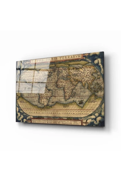 AlpiLeo Dünya Haritası 19 Alp Özel Cam Tablo ürün görseli 1