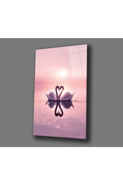AlpiLeo Aşkın Sükuneti Alp Özel Cam Tablo Hediyelik Büyük Tablo Ev Ofis Dekoru ürün görseli 1