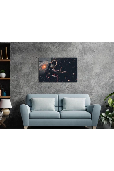AlpiLeo Yıldızlara Dokunan Melodi Alp Özel Cam Tablo Hediyelik Büyük Tablo Ev Ofis Dekoru - Resim 3