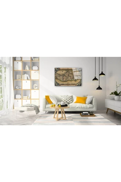 AlpiLeo Dünya Haritası 19 Alp Özel Cam Tablo - Resim 2