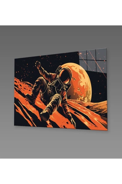 AlpiLeo Uzayın Derinliklerinde Serbest Düşüş Alp Özel Cam Tablo - Resim 2