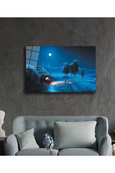 AlpiLeo İllüstrasyon Alp Özel Cam Tablo, Ev Ve Ofis Duvar Dekoru Hediyelik Büyük Tablo - Resim 2