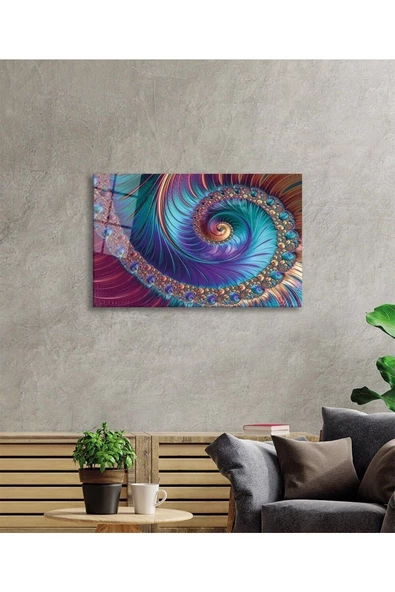 AlpiLeo Renkli Soyut Sanatı Alp Özel Cam Tablo, Ev Ve Ofis Duvar Dekoru - Resim 2