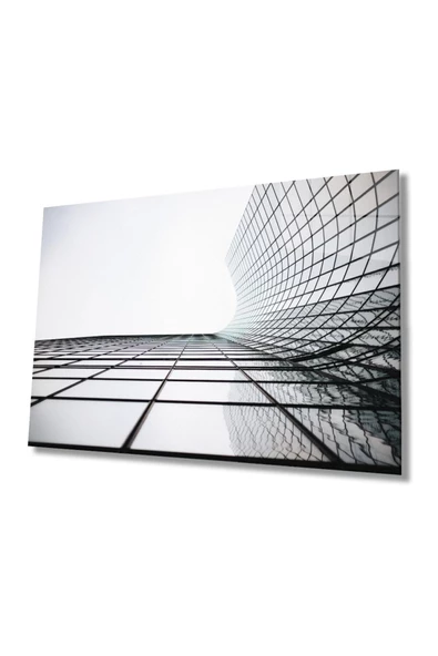 AlpiLeo Kare Pencereli Geometrik Alp Özel Cam Tablo, Ev Ve Ofis Duvar Dekoru ürün görseli 1