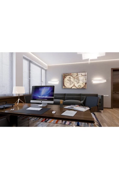 AlpiLeo Dünya Haritası 82 Alp Özel Cam Tablo - Resim 3