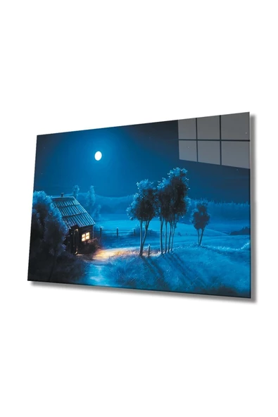 AlpiLeo İllüstrasyon Alp Özel Cam Tablo, Ev Ve Ofis Duvar Dekoru Hediyelik Büyük Tablo ürün görseli 1