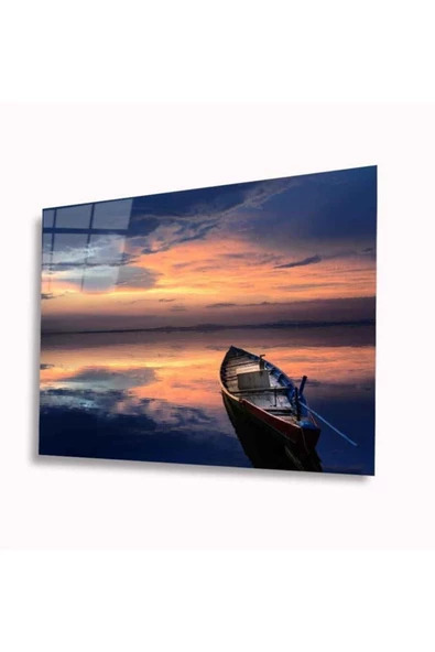 AlpiLeo Deniz Günbatımı Alp Özel Cam Tablo 4mm Dayanıklı Temperli Cam ürün görseli 1