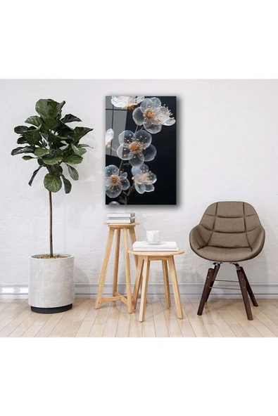 AlpiLeo Gece Işıltısı Alp Özel Cam Tablo Hediyelik Büyük Tablo Ev Ofis Dekoru - Resim 3