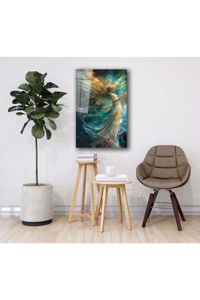 AlpiLeo Kozmik Rüya Alp Özel Cam Tablo Hediyelik Büyük Tablo Ev Ofis Dekoru - Resim 4