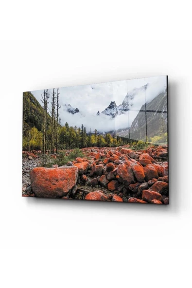 AlpiLeo Doğa Manzara Alp Özel Cam Tablo 4mm Dayanıklı Temperli Cam ürün görseli 1