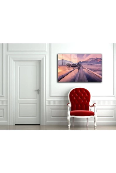 AlpiLeo Doğa Manzara Alp Özel Cam Tablo 4mm Dayanıklı Temperli Cam - Resim 2