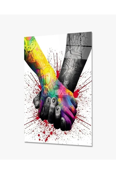 AlpiLeo Soyut Alp Özel Cam Tablo 4mm Dayanıklı Temperli Cam ürün görseli 1