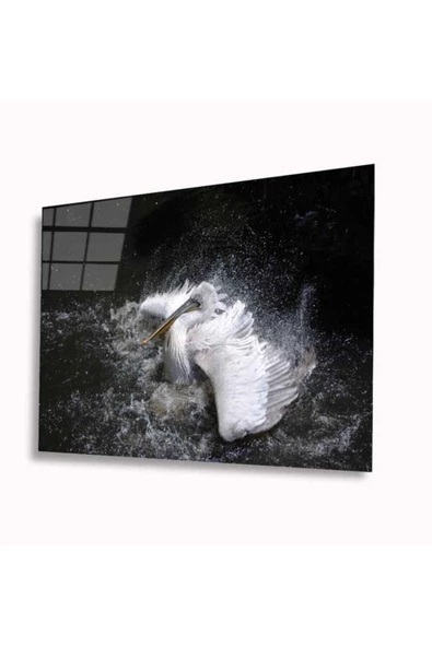 AlpiLeo Pelikan Alp Özel Cam Tablo 4mm Dayanıklı Temperli Cam ürün görseli 1