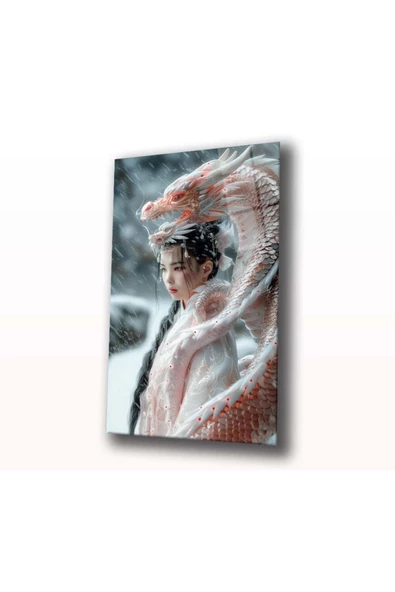 AlpiLeo Kar Altında Efsane Alp Özel Cam Tablo Hediyelik Büyük Tablo Ev Ofis Dekoru - Resim 3