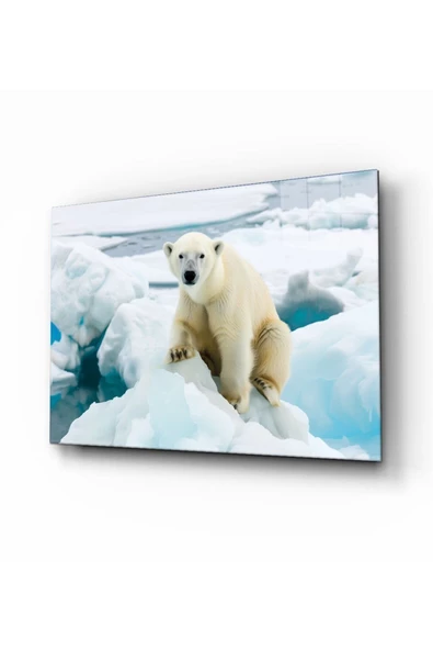 AlpiLeo Buzulların Bekçisi Alp Özel Cam Tablo Hediyelik Büyük Tablo Ev Ofis Dekoru - Resim 4