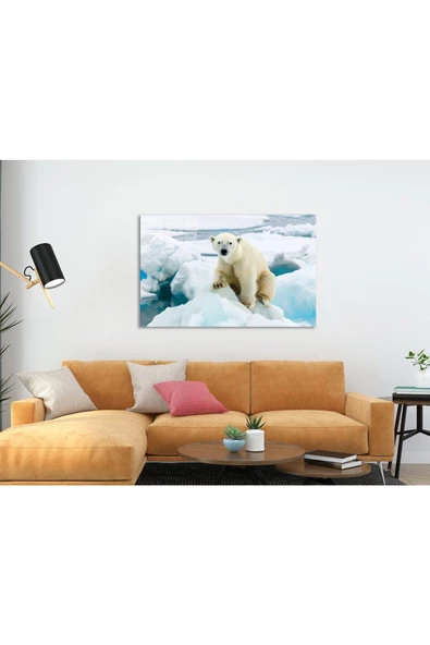 AlpiLeo Buzulların Bekçisi Alp Özel Cam Tablo Hediyelik Büyük Tablo Ev Ofis Dekoru ürün görseli 1