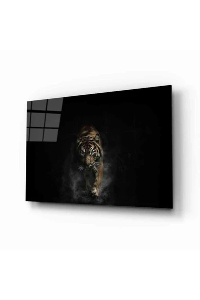 AlpiLeo Kaplan 9 Hayvan Alp Özel Cam Tablo ürün görseli 1