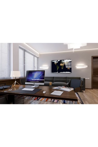 AlpiLeo Dünya Haritası 30 Alp Özel Cam Tablo - Resim 3