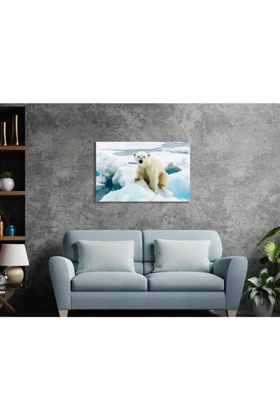 AlpiLeo Buzulların Bekçisi Alp Özel Cam Tablo Hediyelik Büyük Tablo Ev Ofis Dekoru - Resim 2