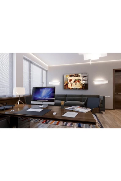 AlpiLeo Dünya Haritası 26 Alp Özel Cam Tablo - Resim 3